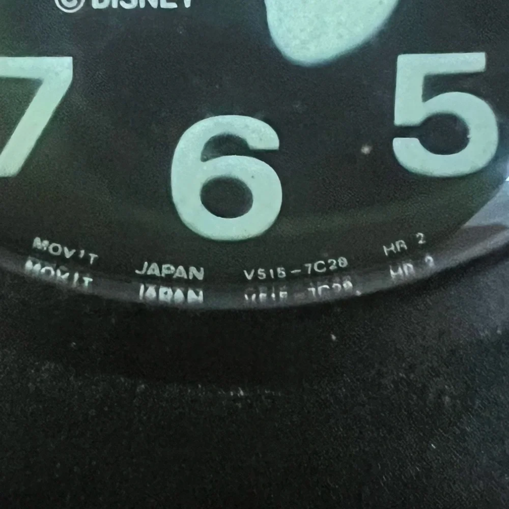 Lorus Disney Mickey Mouse black glow in the dark watch NEW BATTERY